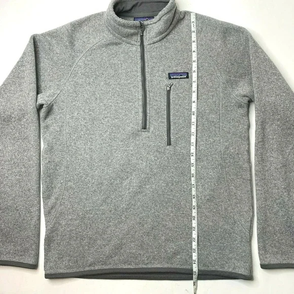 Patagonia Better Sweater Size Small Mens Heather Gray 1/2 Zip with Fleece Jacket